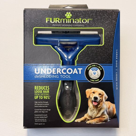 FURminator Other - FURminator Undercoat DeShedding Tool Large Dog Long Hair Blue Deshedding Comb